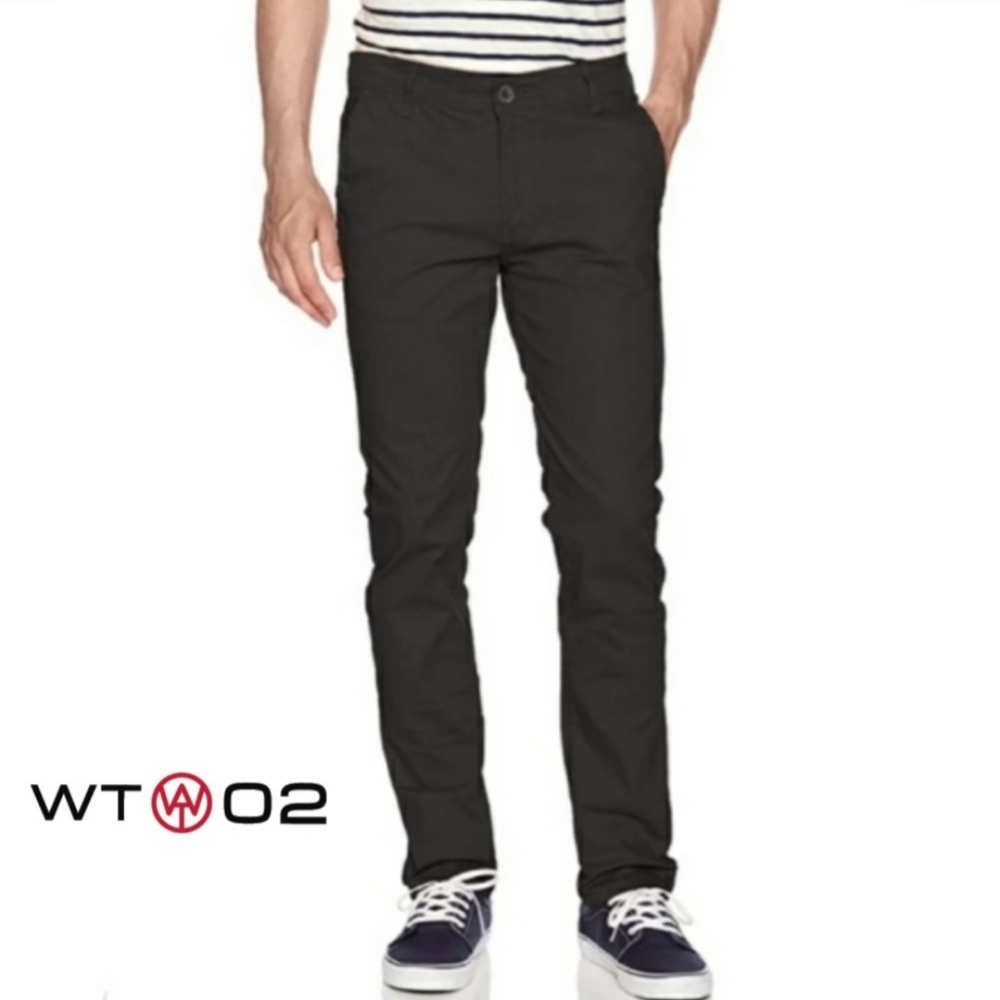 WT02 Mens Long Basic Stretch Skinny Chino Pant